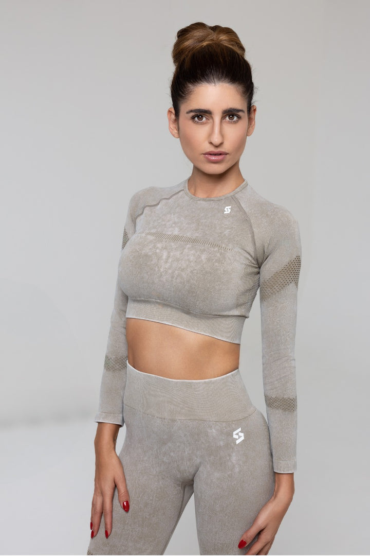 Women's Zenith Cropped Long Sleeve Top
